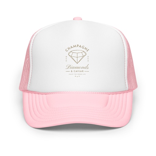 [ID: 627-G215] Black Diamonds - Elegant Foam Trucker Hat