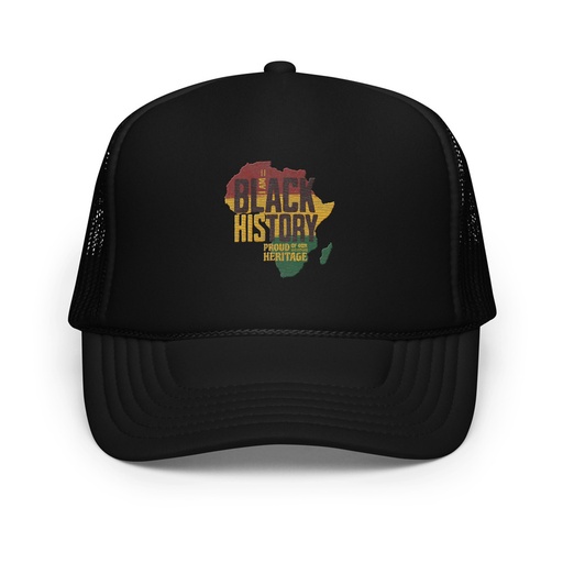 [ID: 627-G217] Black History - Heritage Map Foam Trucker Hat
