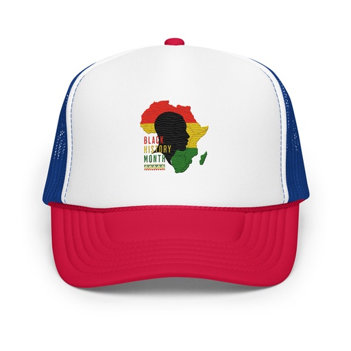 [ID: 627-G221] Black History Month - African Continent Foam Trucker Hat