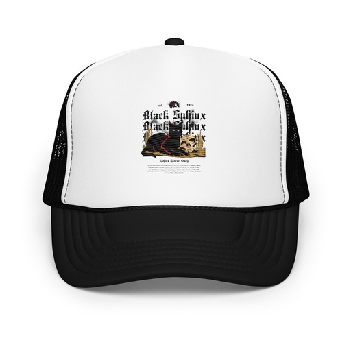 [ID: 627-G230] Black Sphinx Foam Trucker Hat