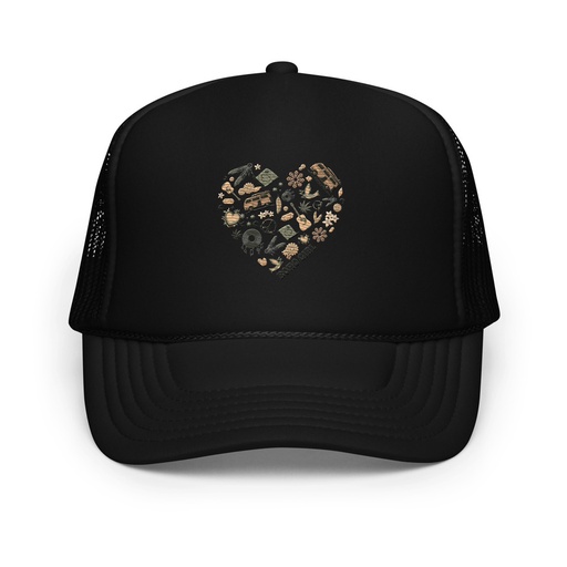 [ID: 627-G248] Boho Girl Poster Foam Trucker Hat
