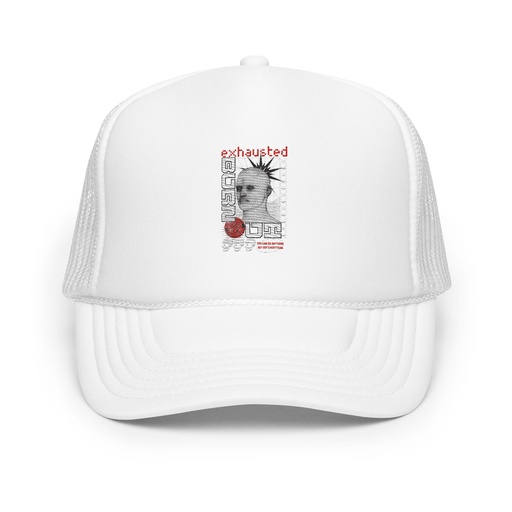 [ID: 627-G298] Burn Out - Futuristic 3D Head Foam Trucker Hat