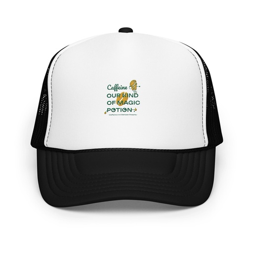 [ID: 627-G307] Caffeine Cartoon Foam Trucker Hat