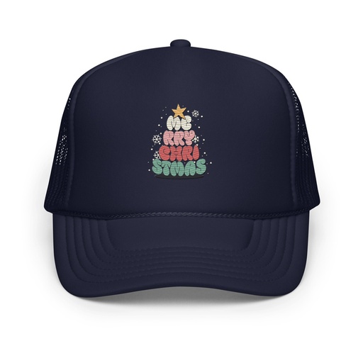 [ID: 627-G334] Cartoony Christmas Tree Foam Trucker Hat