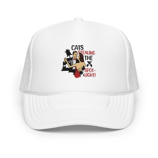 [ID: 627-G348] Cats Stealing the Spotlight Foam Trucker Hat