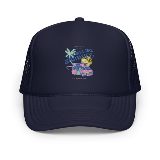 [ID: 627-G366] Chill Girl Summer Foam Trucker Hat