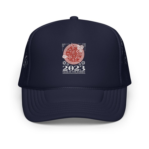 [ID: 627-G368] Chinese Lunar Year - Rabbit Foam Trucker Hat
