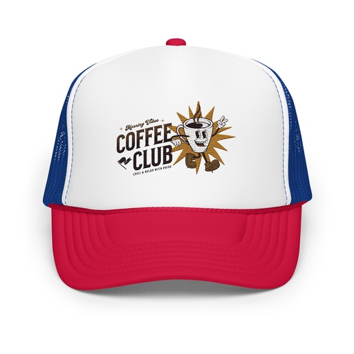 [ID: 627-G396] Coffee Club Foam Trucker Hat