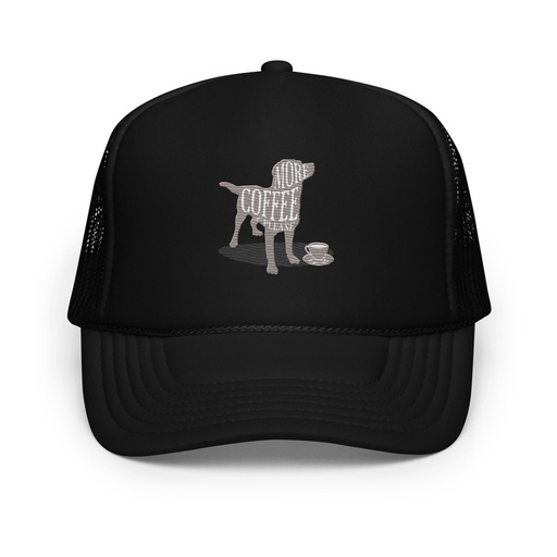 [ID: 627-G399] Coffee Dog Foam Trucker Hat