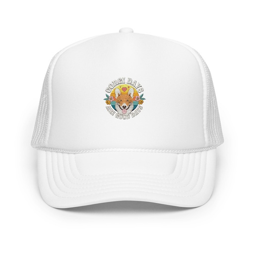 [ID: 627-G420] Corgi Days - Funny Animal Foam Trucker Hat