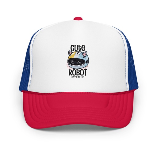 [ID: 627-G451] Cute Cat - AI Foam Trucker Hat