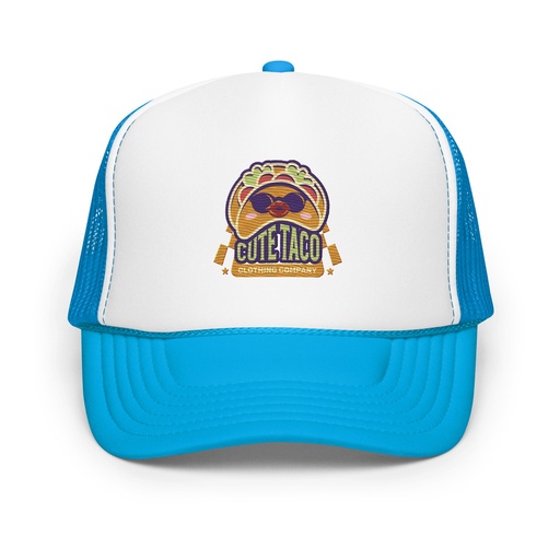 [ID: 627-G454] Cute Taco - Colorful Mexican Tortilla Foam Trucker Hat