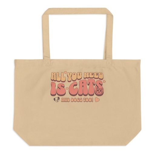 [ID: 378-G52] All You Need Large Eco Tote