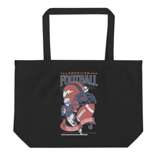 [ID: 378-G68] American Football - Athletic College League Large Eco Tote
