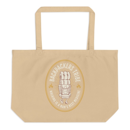 [ID: 378-G125] Backpackers Tribe - Adventure Badge Large Eco Tote