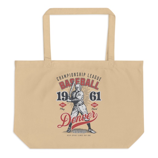 [ID: 378-G140] Baseball Championship League - University Sports Team Large Eco Tote
