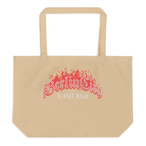 [ID: 378-G183] Berlin City Streetwear - Fire Large Eco Tote