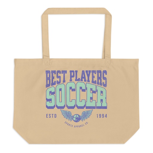 [ID: 378-G190] Best Players Soccer Large Eco Tote