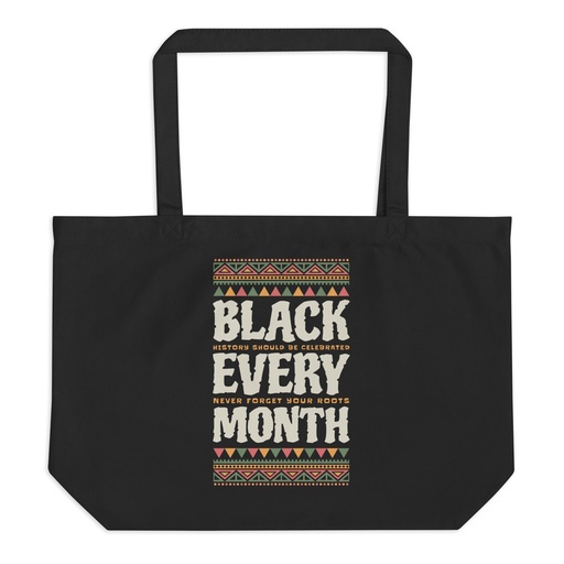 [ID: 378-G216] Black Every Month - African American History Large Eco Tote