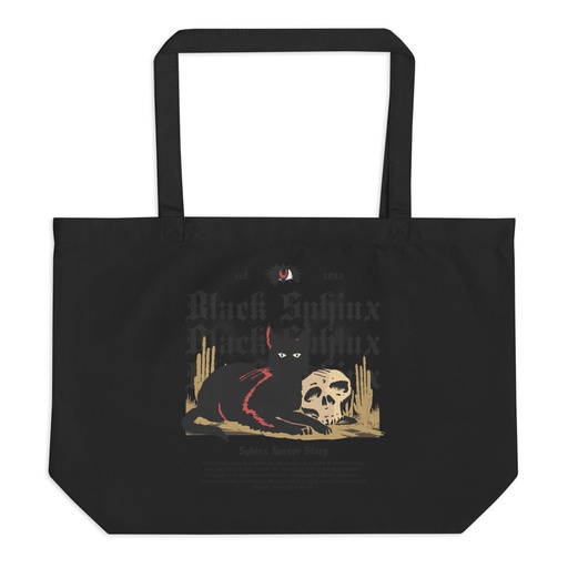 [ID: 378-G230] Black Sphinx Large Eco Tote