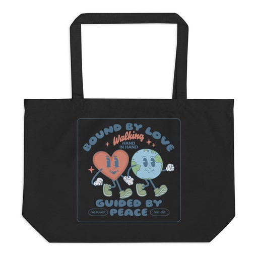 [ID: 378-G272] BOUND BY LOVE Large Eco Tote