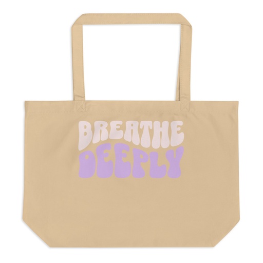 [ID: 378-G283] Breathe Deeply Large Eco Tote