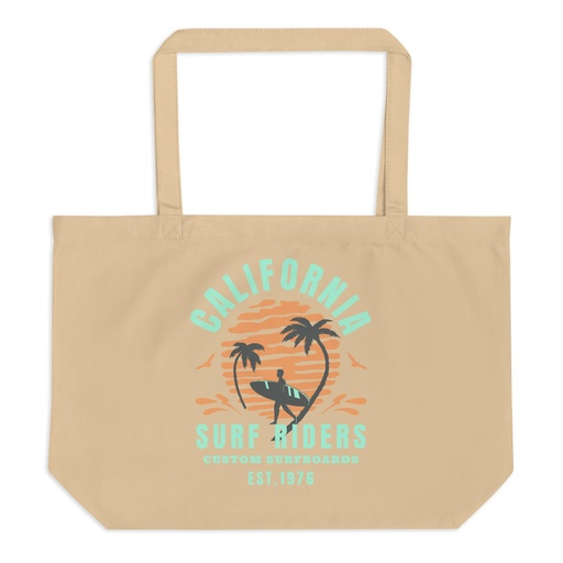 [ID: 378-G317] California Surf Riders - Beach Large Eco Tote