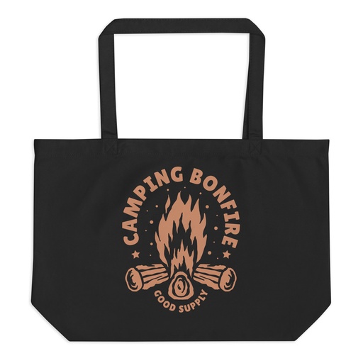 [ID: 378-G324] Camping Bonfire - Firewood Large Eco Tote