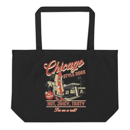 [ID: 378-G364] Chicago Style Hot Dogs Large Eco Tote