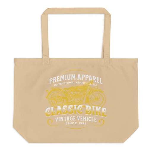 [ID: 378-G380] Classic Bike Large Eco Tote