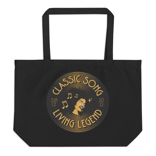 [ID: 378-G385] Classic Song - Music Record Large Eco Tote