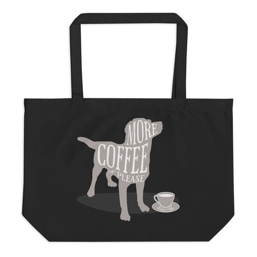 [ID: 378-G399] Coffee Dog Large Eco Tote