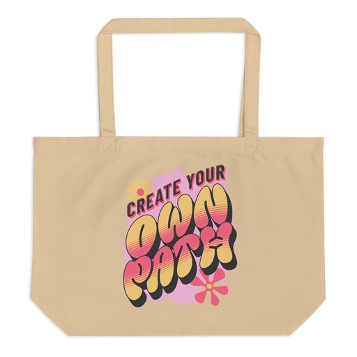 [ID: 378-G431] Create Your Own Path Large Eco Tote