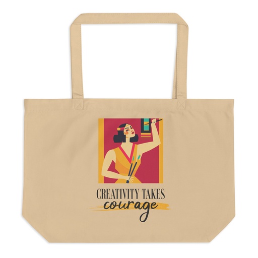 [ID: 378-G434] Creativity Takes Courage Large Eco Tote