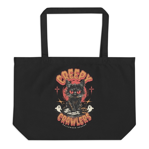 [ID: 378-G437] Creepy Crawlers Halloween Large Eco Tote