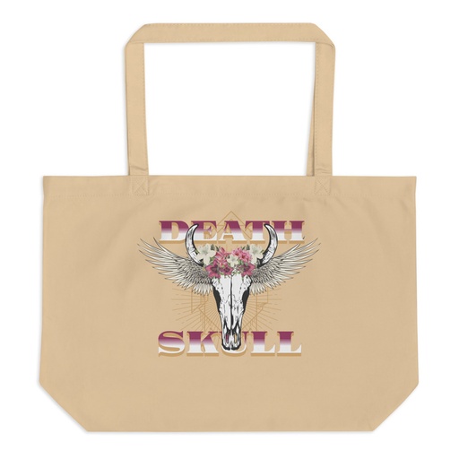 [ID: 378-G474] Deah Skull Large Eco Tote