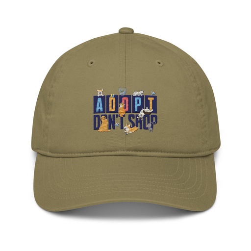 [ID: 491-G23] Adopt a Pet - Cute Animal Organic Baseball Cap