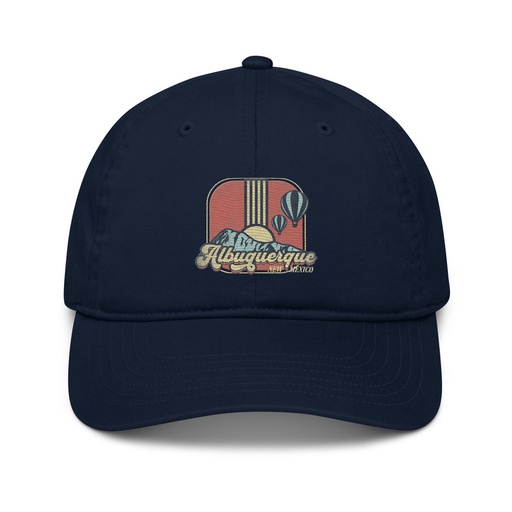 [ID: 491-G36] Albuquerque - Retro Hot Air Baloon Organic Baseball Cap