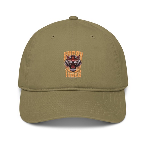 [ID: 491-G85] Angry Tiger - AI Organic Baseball Cap