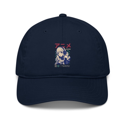 [ID: 491-G89] Anime Girl Organic Baseball Cap