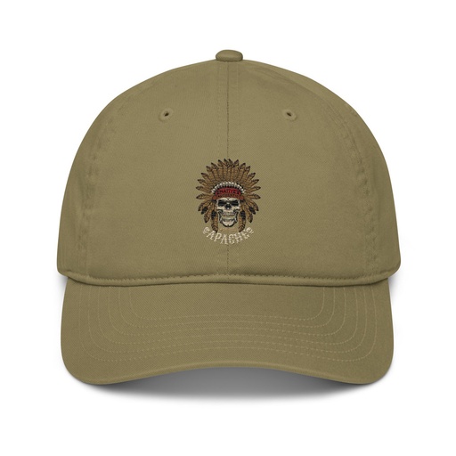 [ID: 491-G94] Apache Warriors - Indian Skull Organic Baseball Cap