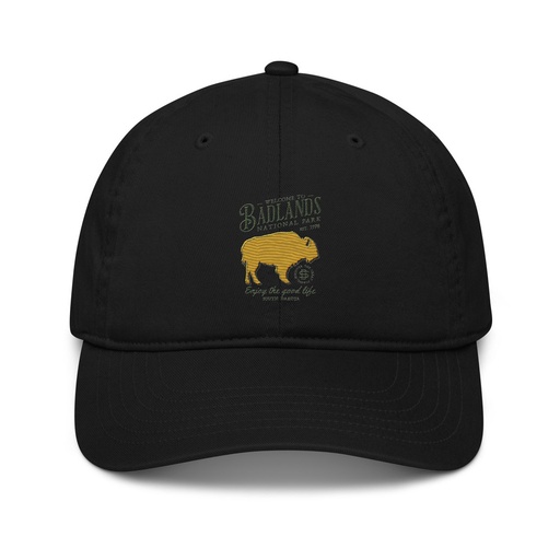[ID: 491-G131] Badlands National Park - Bison Organic Baseball Cap