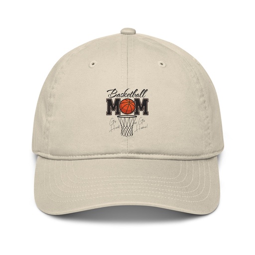 [ID: 491-G148] Basketball Mom - Mother's Day Organic Baseball Cap