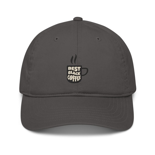 [ID: 491-G185] Best Black Coffee - Hot Cup Organic Baseball Cap