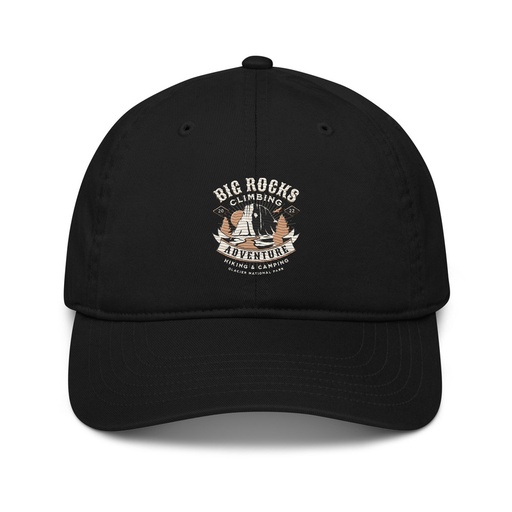 [ID: 491-G203] Big Rocks Climbing - Outdoor Adventure Organic Baseball Cap