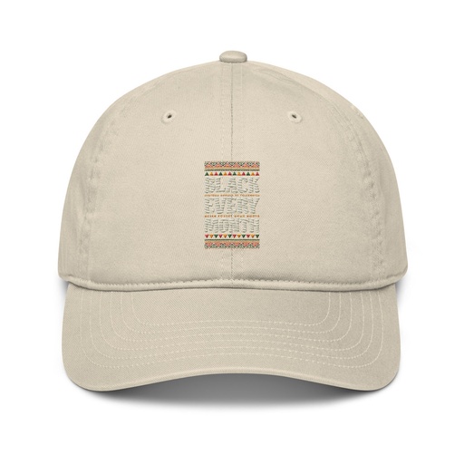 [ID: 491-G216] Black Every Month - African American History Organic Baseball Cap