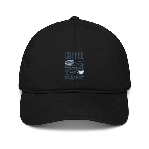 [ID: 491-G227] Black Magic Coffee - Simple Cup Organic Baseball Cap