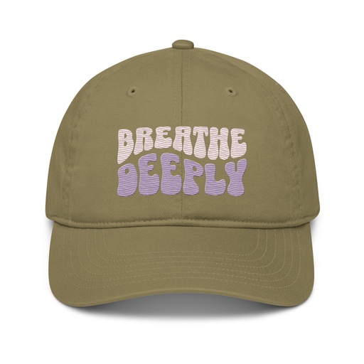 [ID: 491-G283] Breathe Deeply Organic Baseball Cap