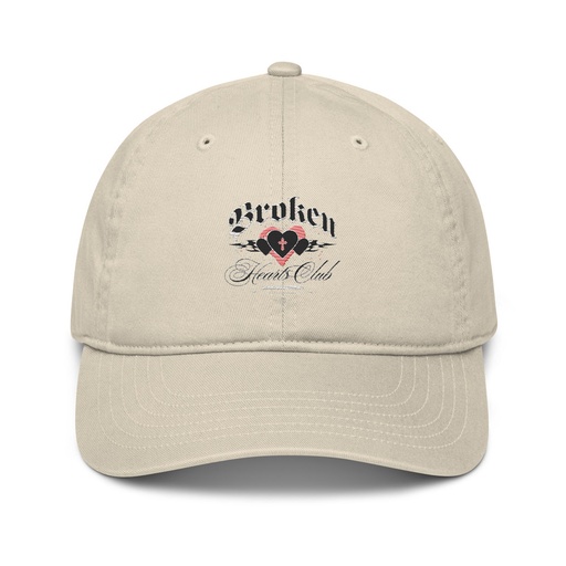 [ID: 491-G287] Broken Hearts Club Organic Baseball Cap