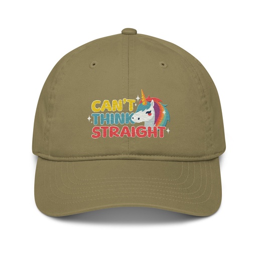 [ID: 491-G328] Can't Think Straight (2) Organic Baseball Cap